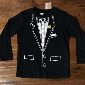 Crazy-8 Tuxedo Long Sleeve Shirt, NWT Sz 5-6